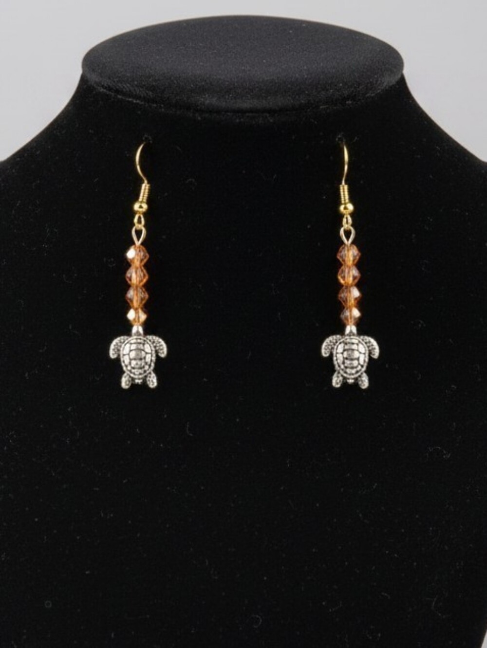 NWT Elegant Turtle Earrings with Gold and Silver Accents